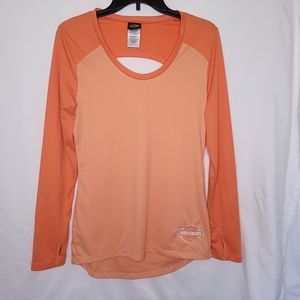 Harley-Davidson Women's Orange Long Sleeve Top